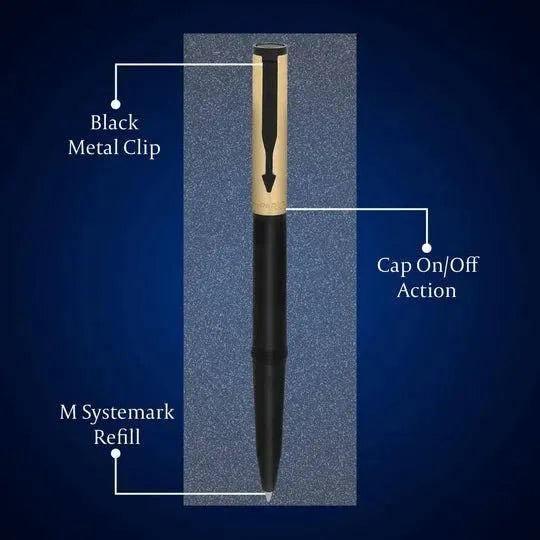 Parker Beta Premium Coated Clip Rollerball Pen with A5 Parker Notebook