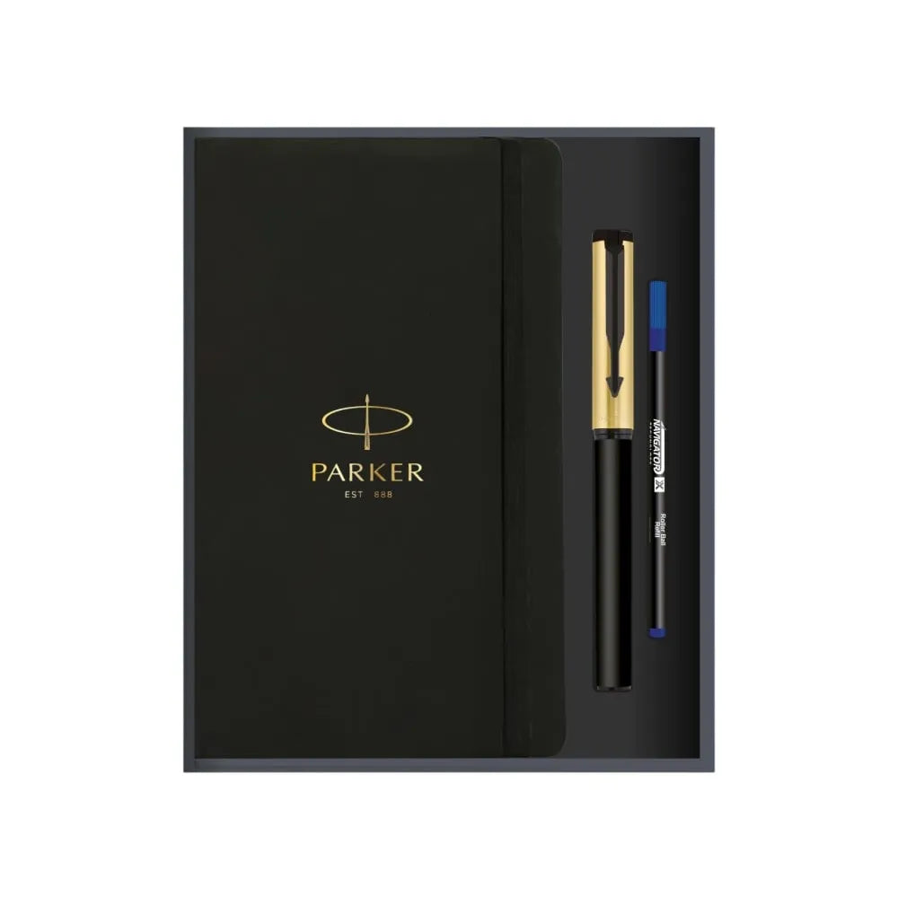 Parker Beta Premium Coated Clip Rollerball Pen with A5 Parker Notebook