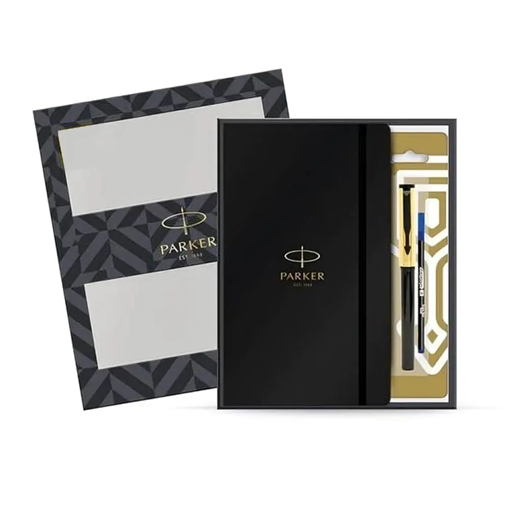 Parker Beta Premium Coated Clip Rollerball Pen with A5 Parker Notebook