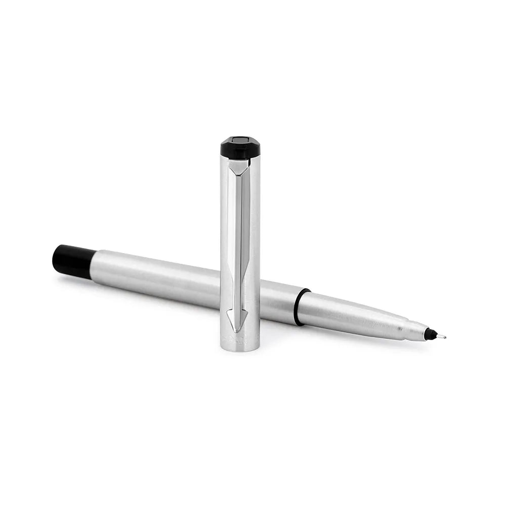 Parker Vector Stainless Steel CT Rollerball Pen With Free Keychain