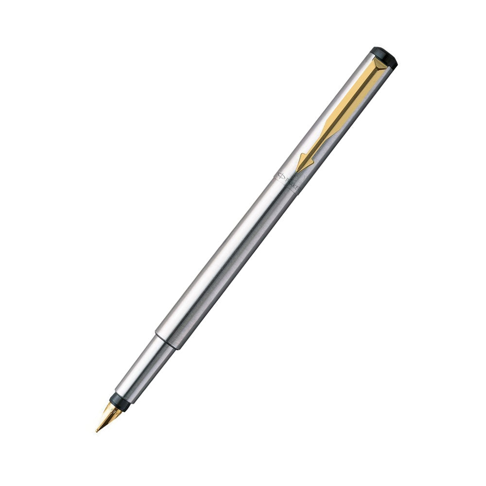 Parker Vector Stainless Steel GT Fountain Pen - Fine Nib