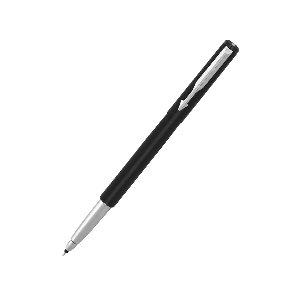 Parker Vector Matte Black Chrome Clip Rollerball Pen