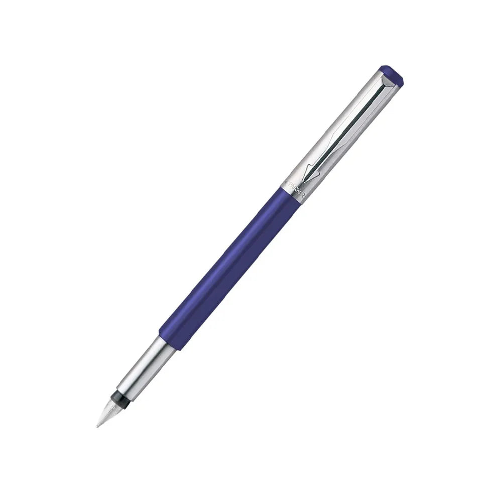 Parker Vector Metallix Glossy Blue CT Fountain Pen - Fine Nib
