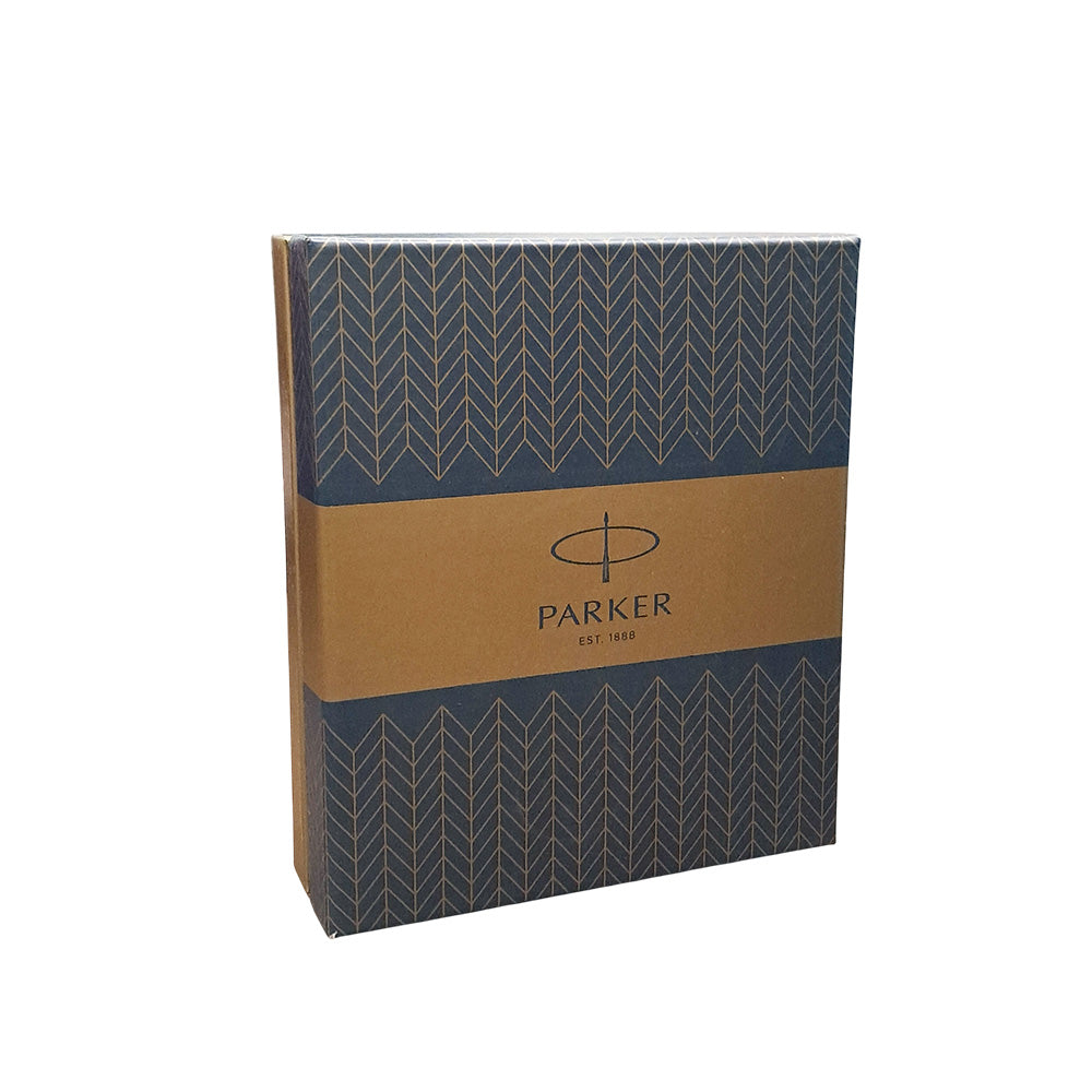 Parker Frontier Matte Black Gold Trim Rollerball Pen with Card Holder (Combo Pack)