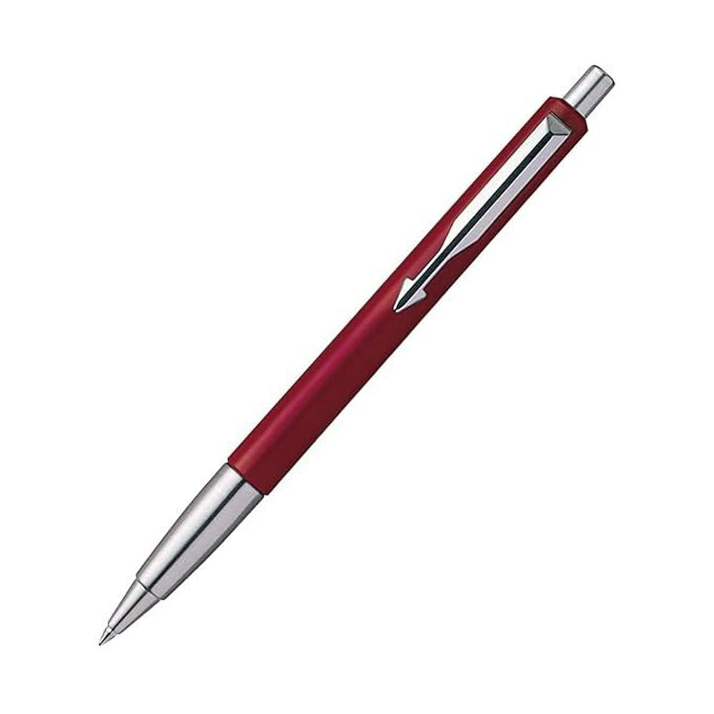 Parker Vector Standard Red Chrome Trim Ball Pen with Parker Notebook