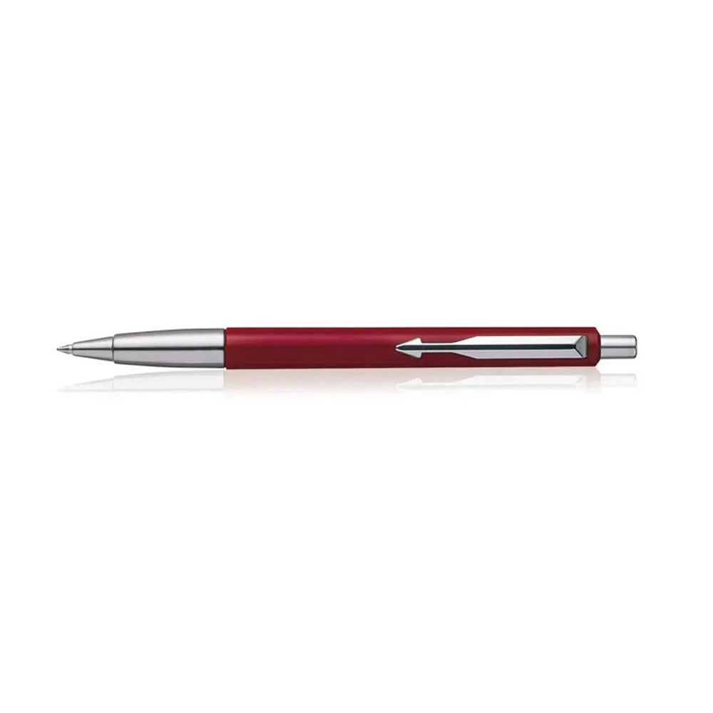 Parker Vector Standard Red Chrome Trim Ball Pen with Parker Notebook