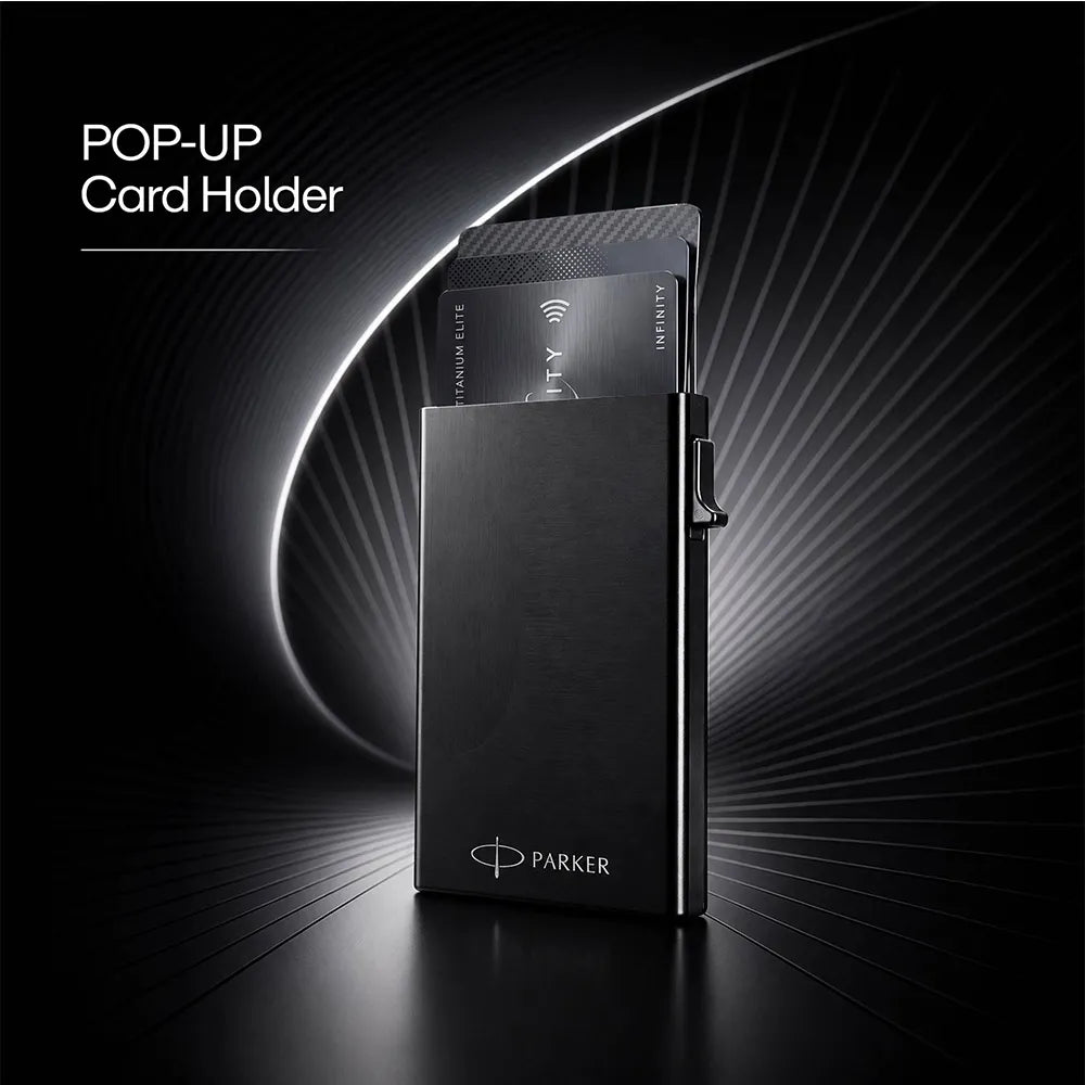Parker Vector Standard Black CT Ball Pen with POP UP Card Holder