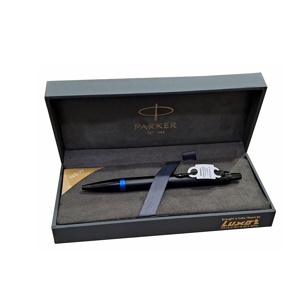 Parker IM Marine Blue Black Trim Ballpoint Pen