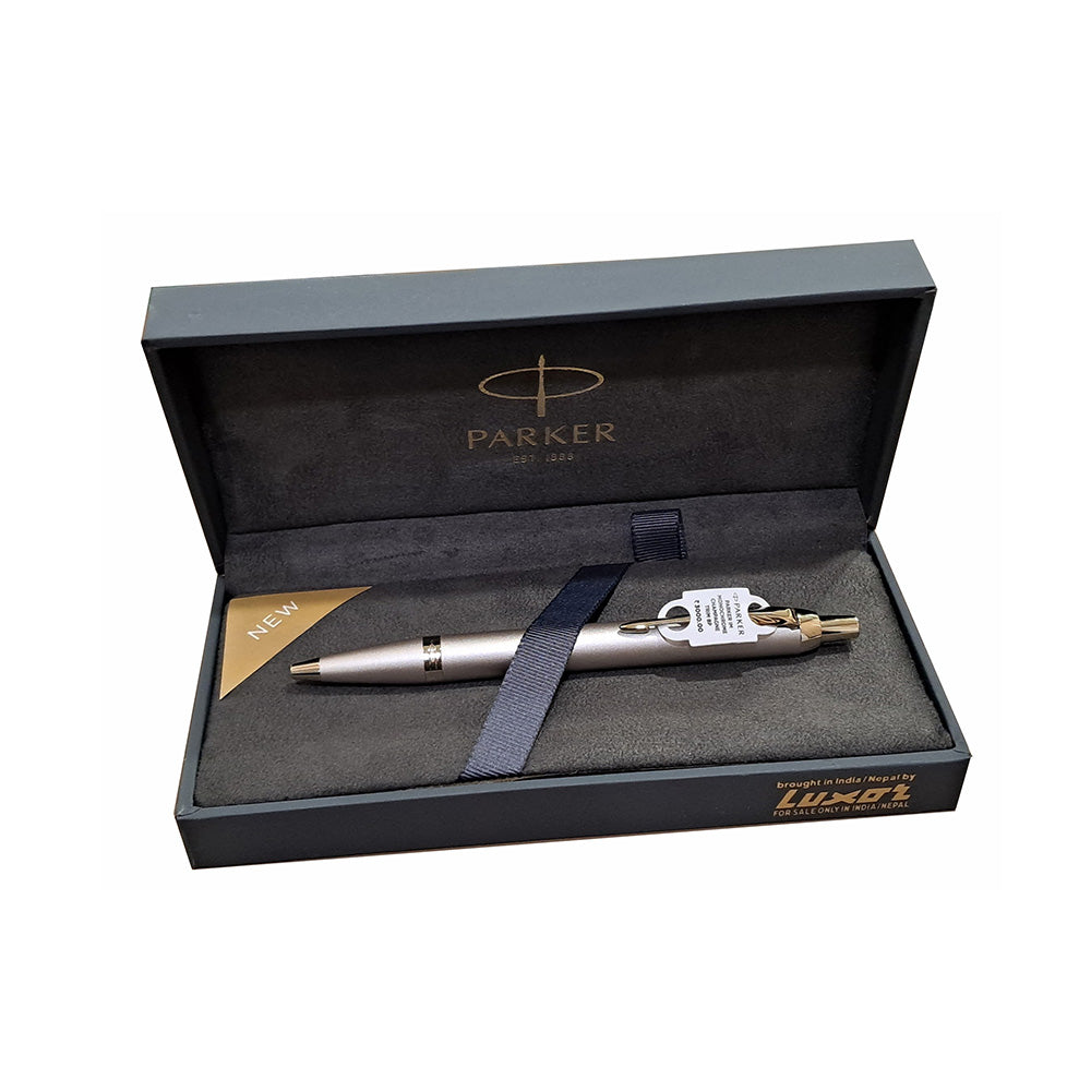 Parker IM Monochrome Champagne Trim Ballpoint Pen