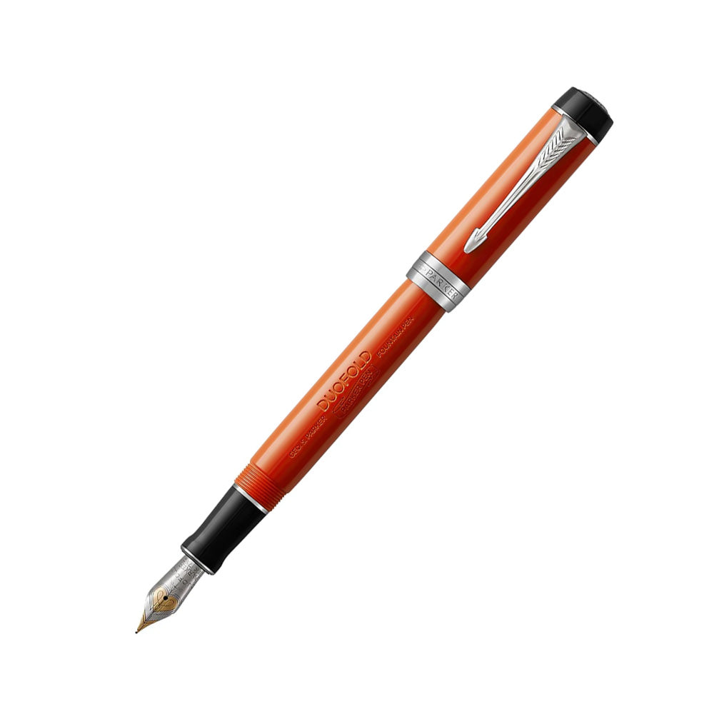 Parker Duofold Classic Big Red Vintage CT Fountain - 18Kt Gold Medium