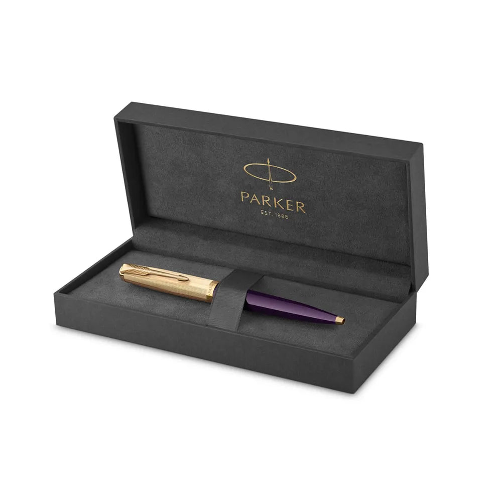 Parker 51 Deluxe Plum with Gold Trim Ballpoint Pen