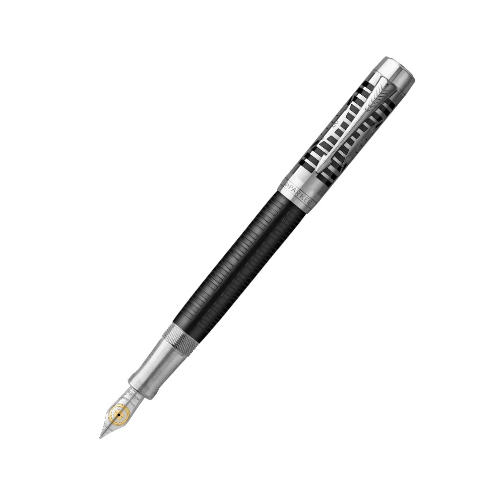 Parker Duofold Legacy of Flight Limited Edition Matt Black Lacquer Fountain Pen - 18Kt Gold Nib