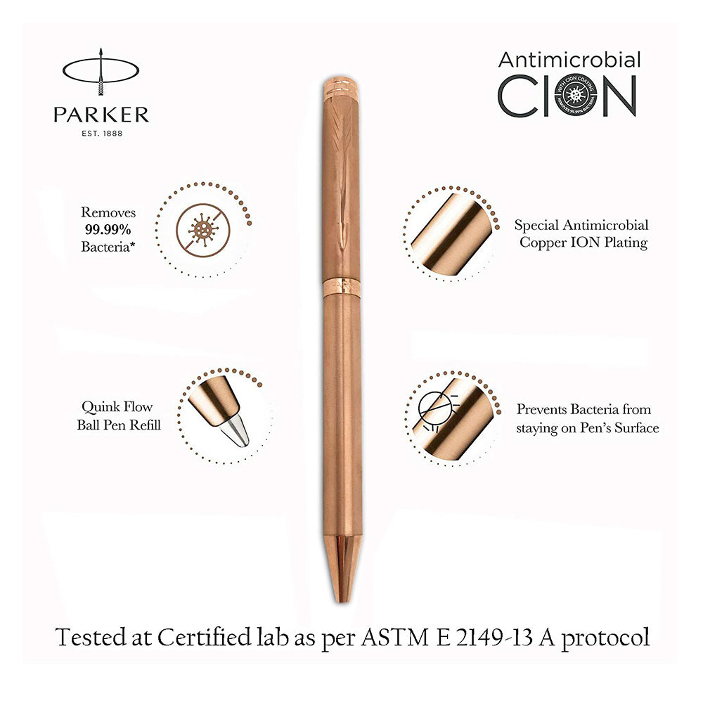 Parker Folio Antimicrobial Clon Copper Ion Plated Ballpoint Pen