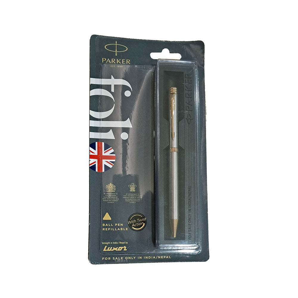Parker Folio Stainless Steel GT Ball Pen