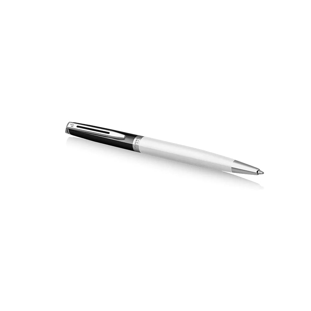 Waterman Hemisphere Colour Blocking Black & White Chrome Trim Ballpoint Pen