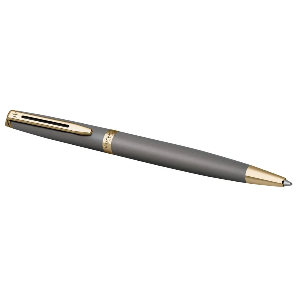 Waterman Hemisphere Metallic Grey Lacquer with Gold Trim Ballpoint Pen