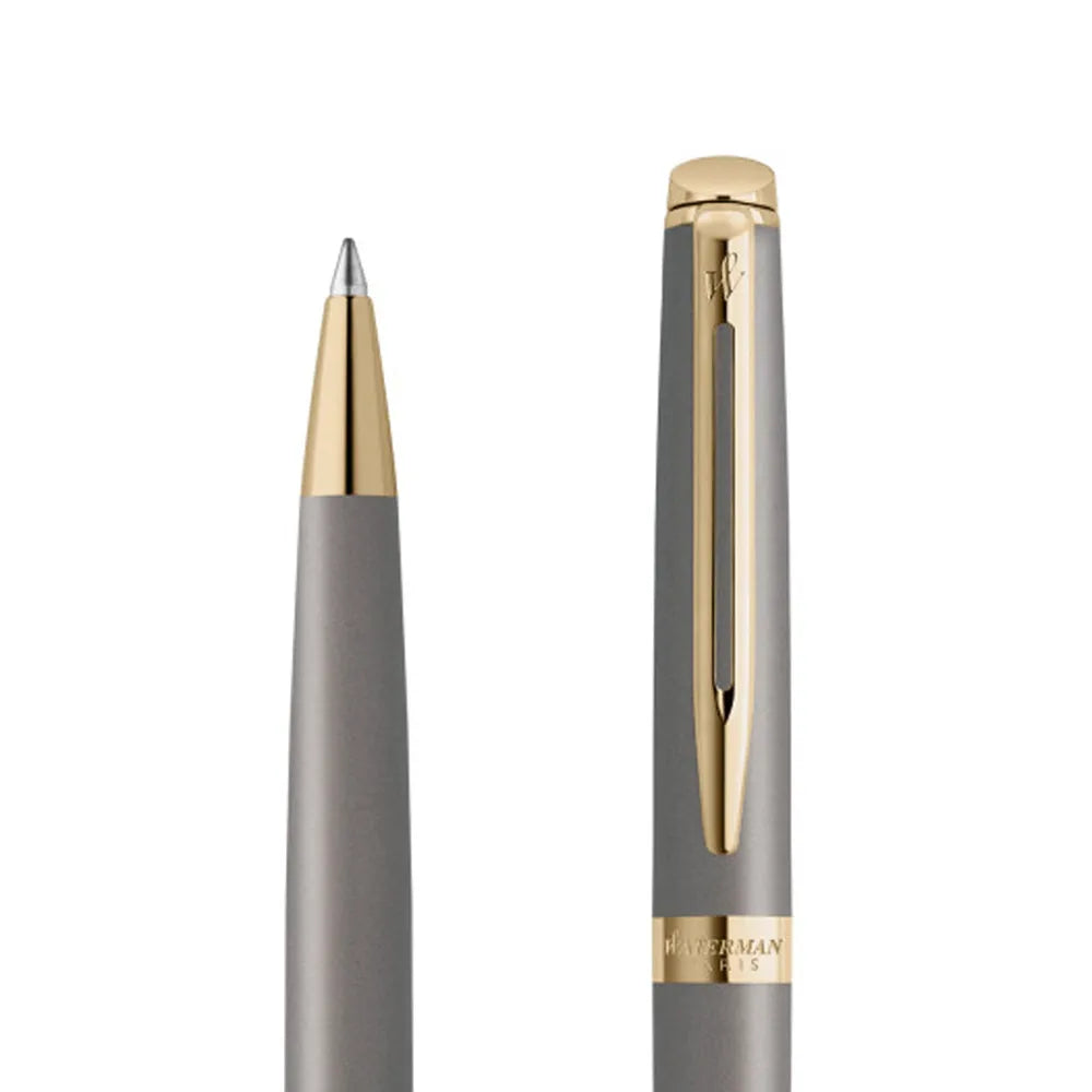 Waterman Hemisphere Metallic Grey Lacquer with Gold Trim Ballpoint Pen