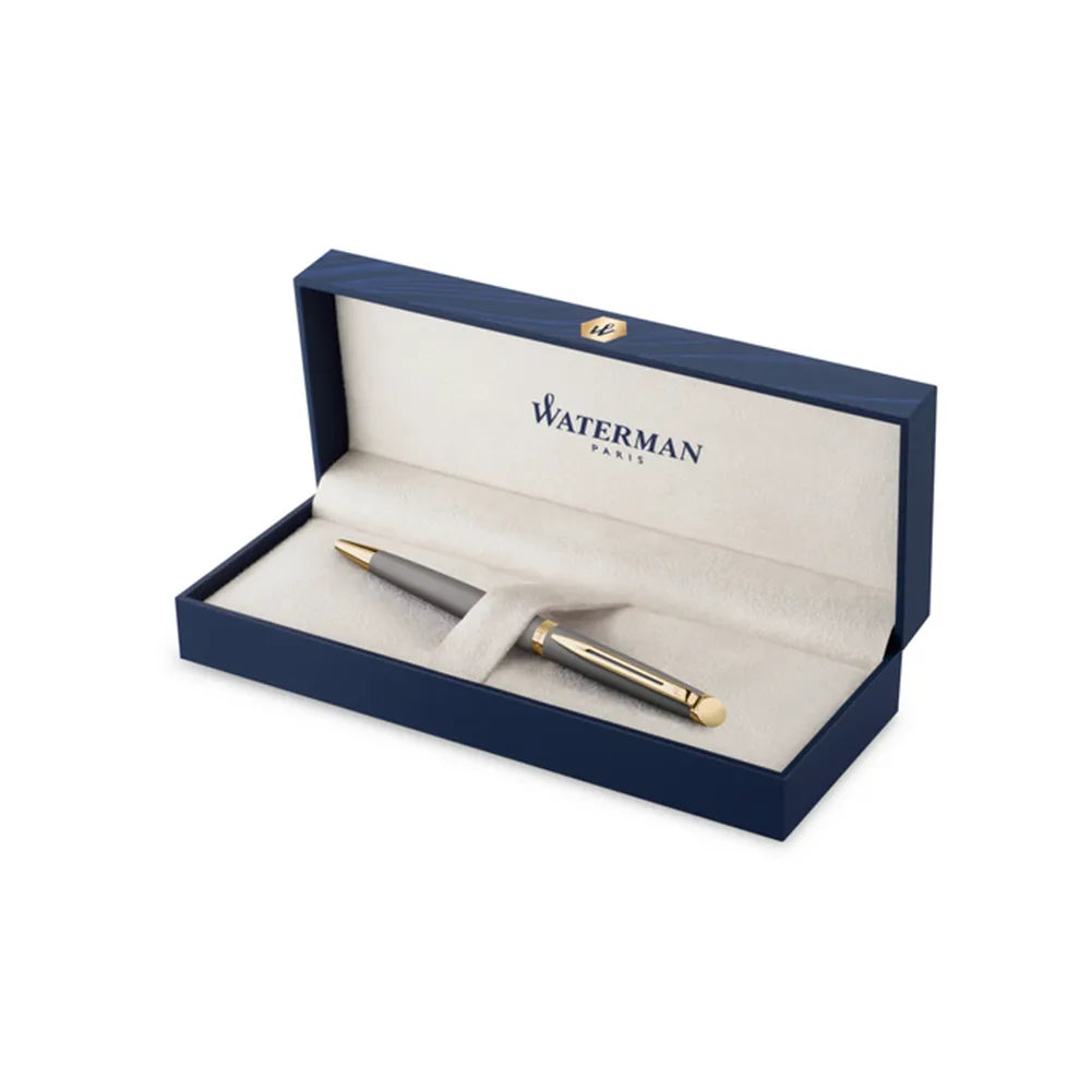 Waterman Hemisphere Metallic Grey Lacquer with Gold Trim Ballpoint Pen