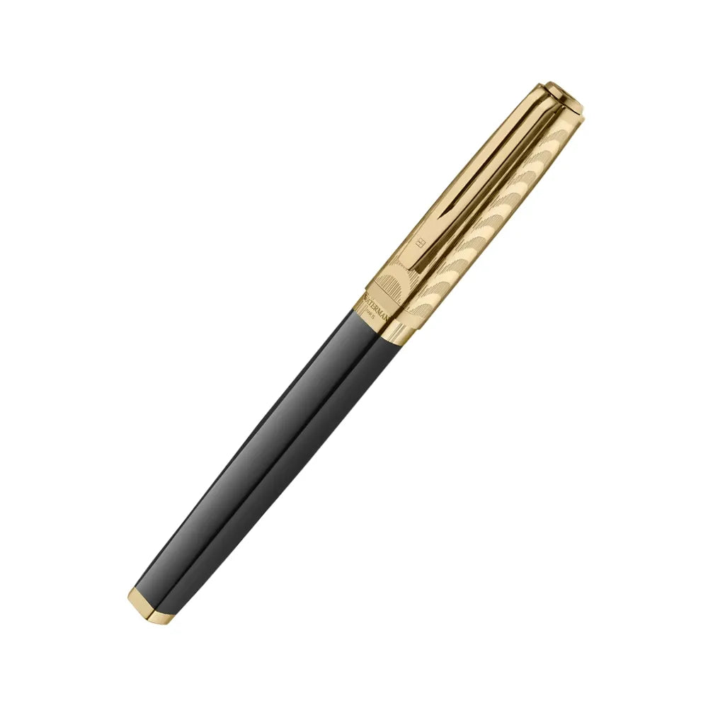 Waterman Exception Opera Special Edition Deluxe Black Lacquer with Gold-Plated Cap & Trim Fountain Pen - 18Kt Gold Fine Nib
