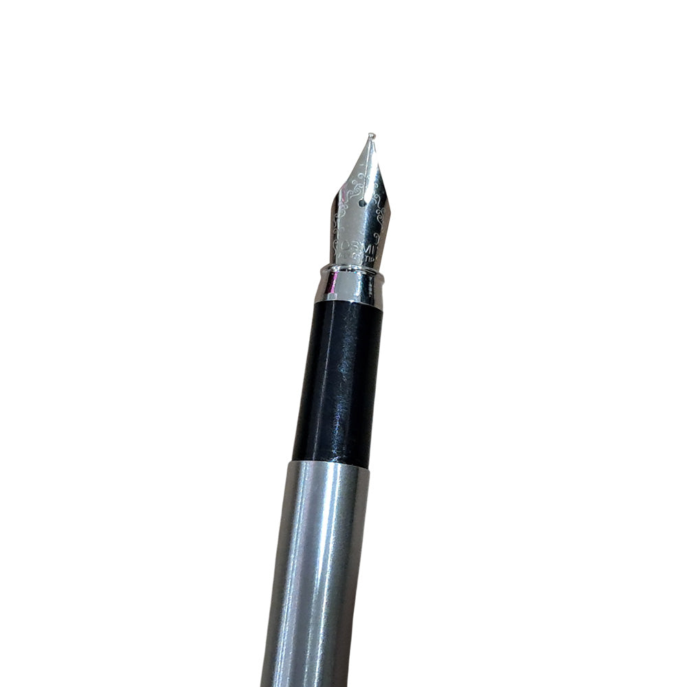 Pierre Cardin Avant Brushed Stainless Steel CT Fountain Pen - Medium Nib