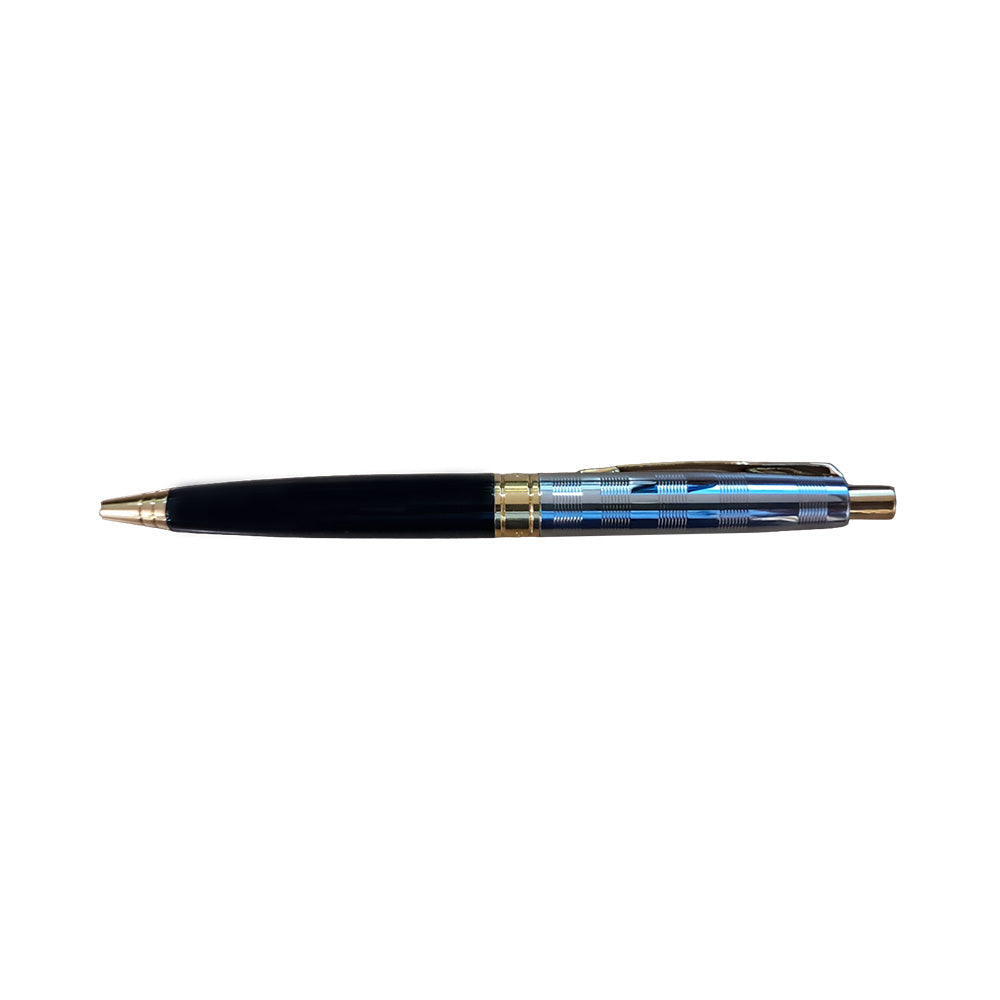 Parker Aster Black & Chrome Deluxe Gold Trim Ballpoint Pen