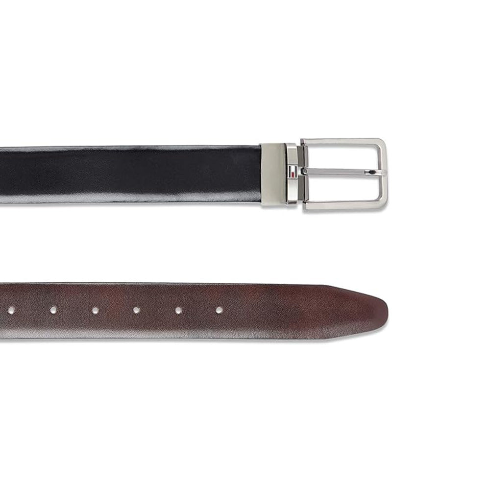 Tommy Hilfiger Cariboo Plus Black & Brown Leather Reversible Belt for Men