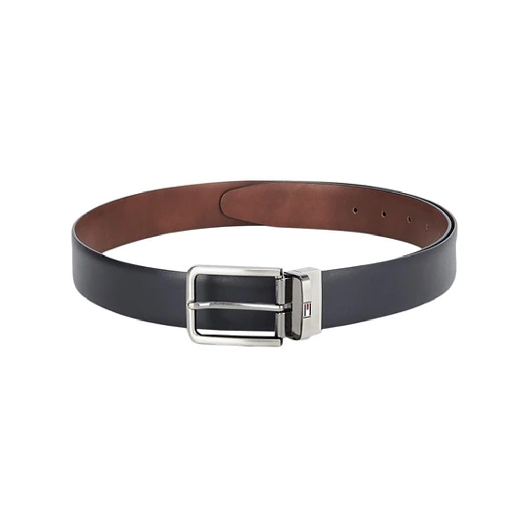 Tommy Hilfiger Cariboo Plus Black & Tan Leather Reversible Medium Belt for Men