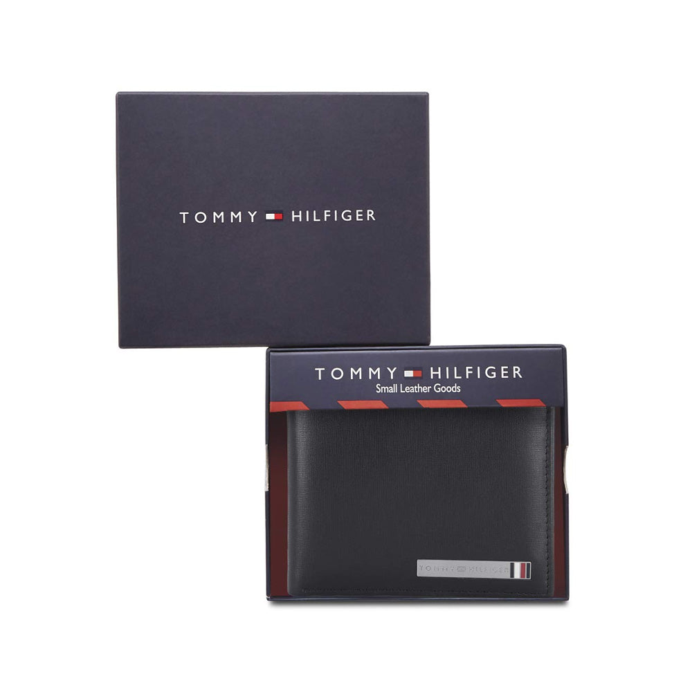 Tommy Helfiger SLG Black Congo Leather Passcase Wallet