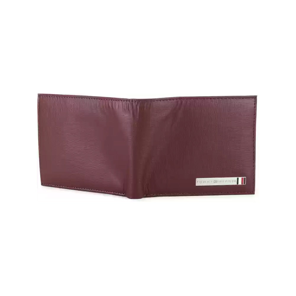 Tommy Helfiger SLG Burgundy Congo Leather Passcase Wallet