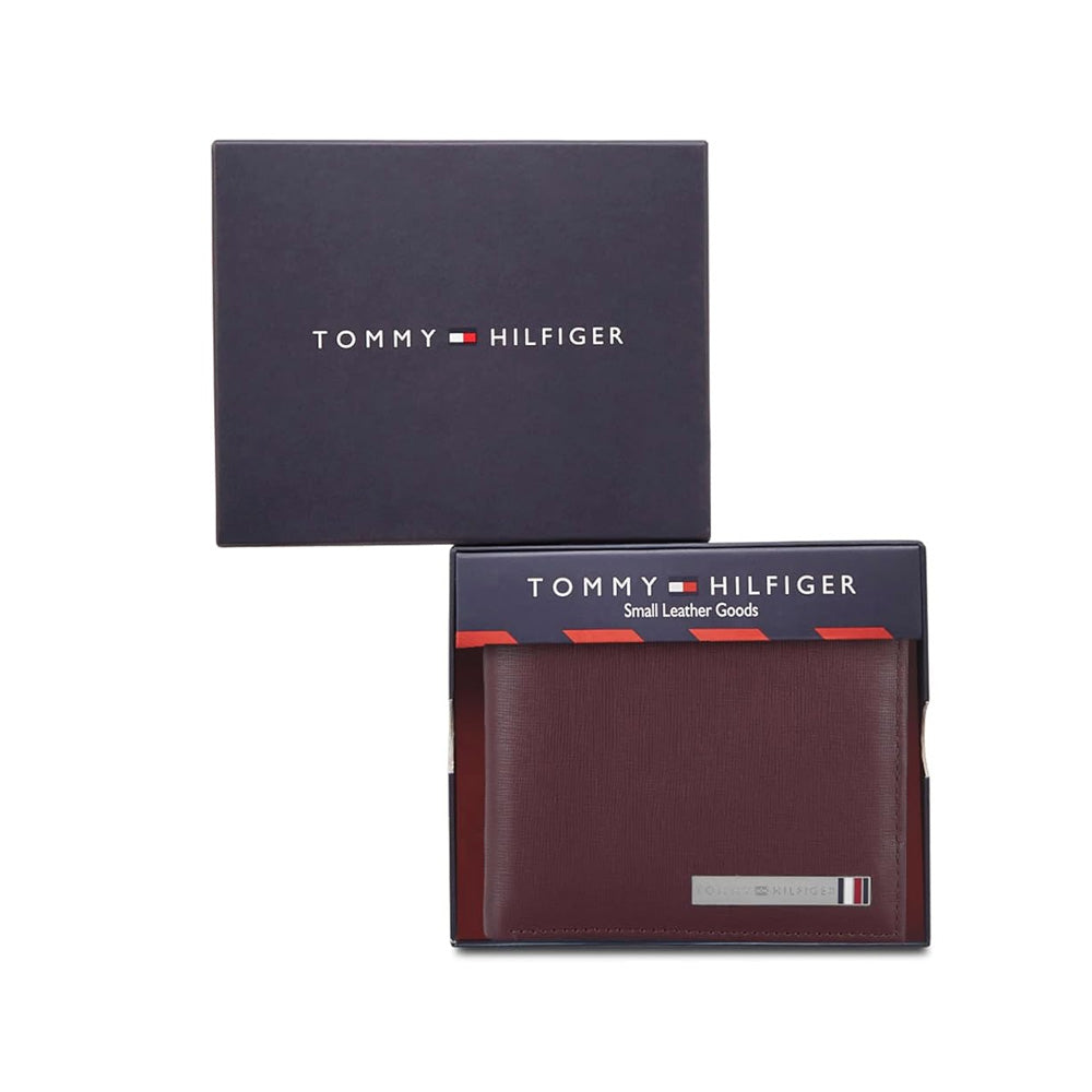 Tommy Helfiger SLG Burgundy Congo Leather Passcase Wallet