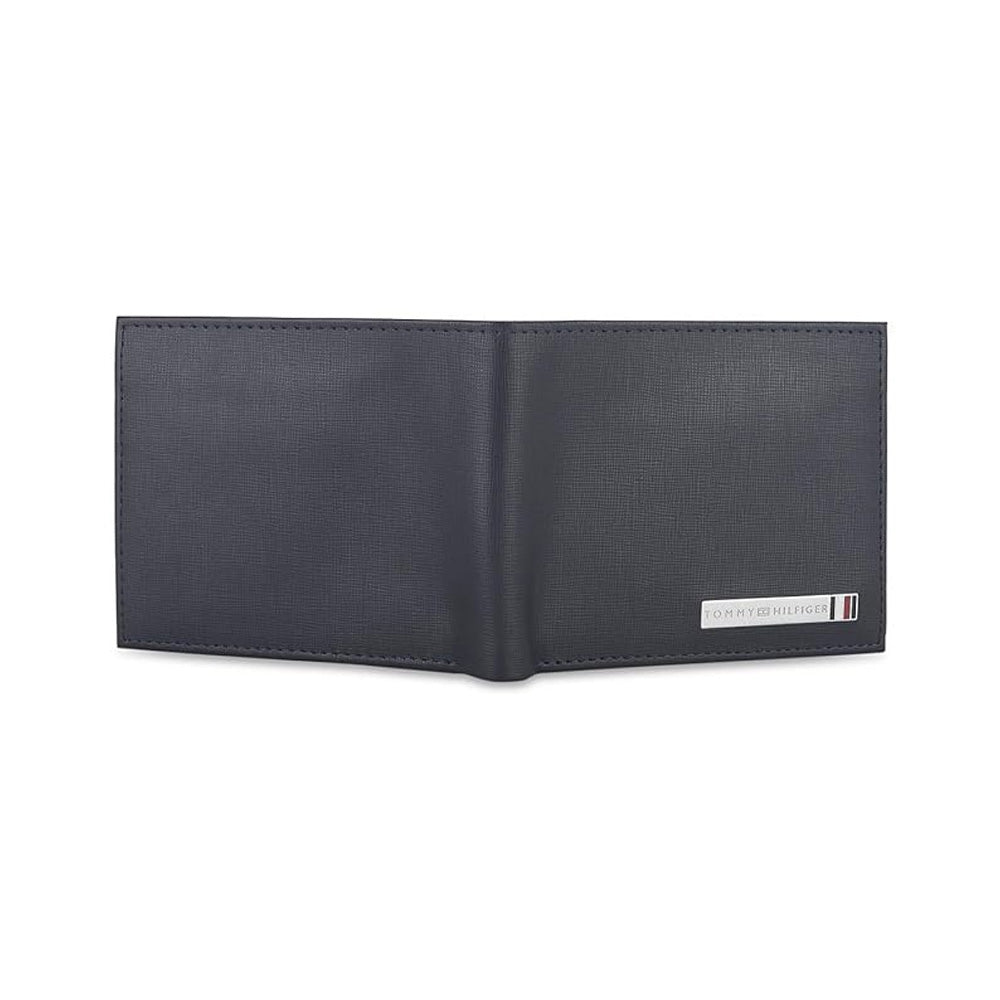 Tommy Helfiger SLG Navy Bi-Fold Congo Leather Wallet