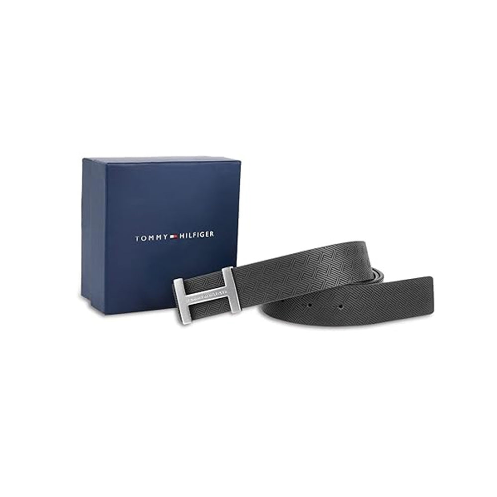 Tommy Hilfiger Josiah Black/Black Leather Reversible Extra Large Belt for Men