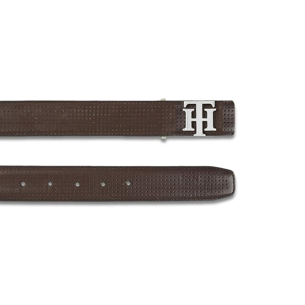 Tommy Hilfiger Darius Plus Brown Leather Non Reversible Large Belt For Men