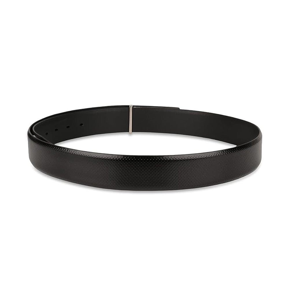 Tommy Hilfiger Yangy Pro Black Leather Non Reversible Medium Belt For Men