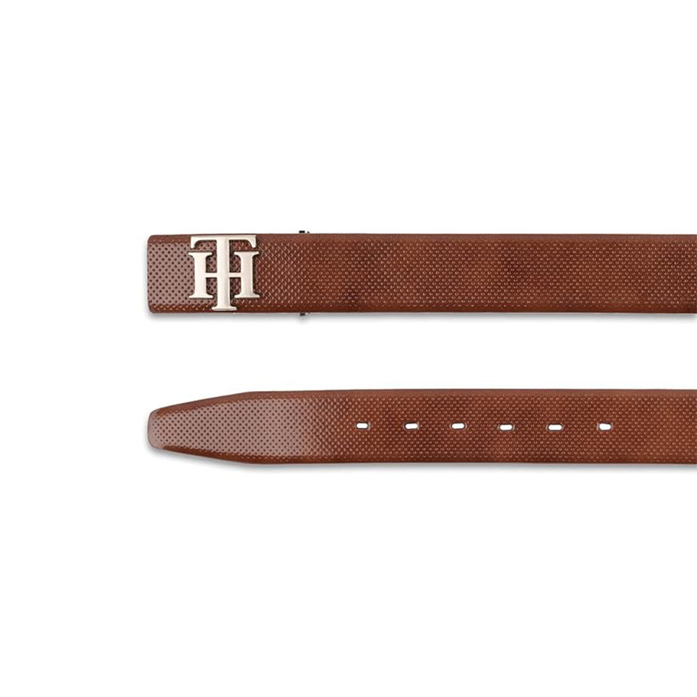 Tommy Hilfiger Yangy Pro Tan Leather Non Reversible Large Belt For Men