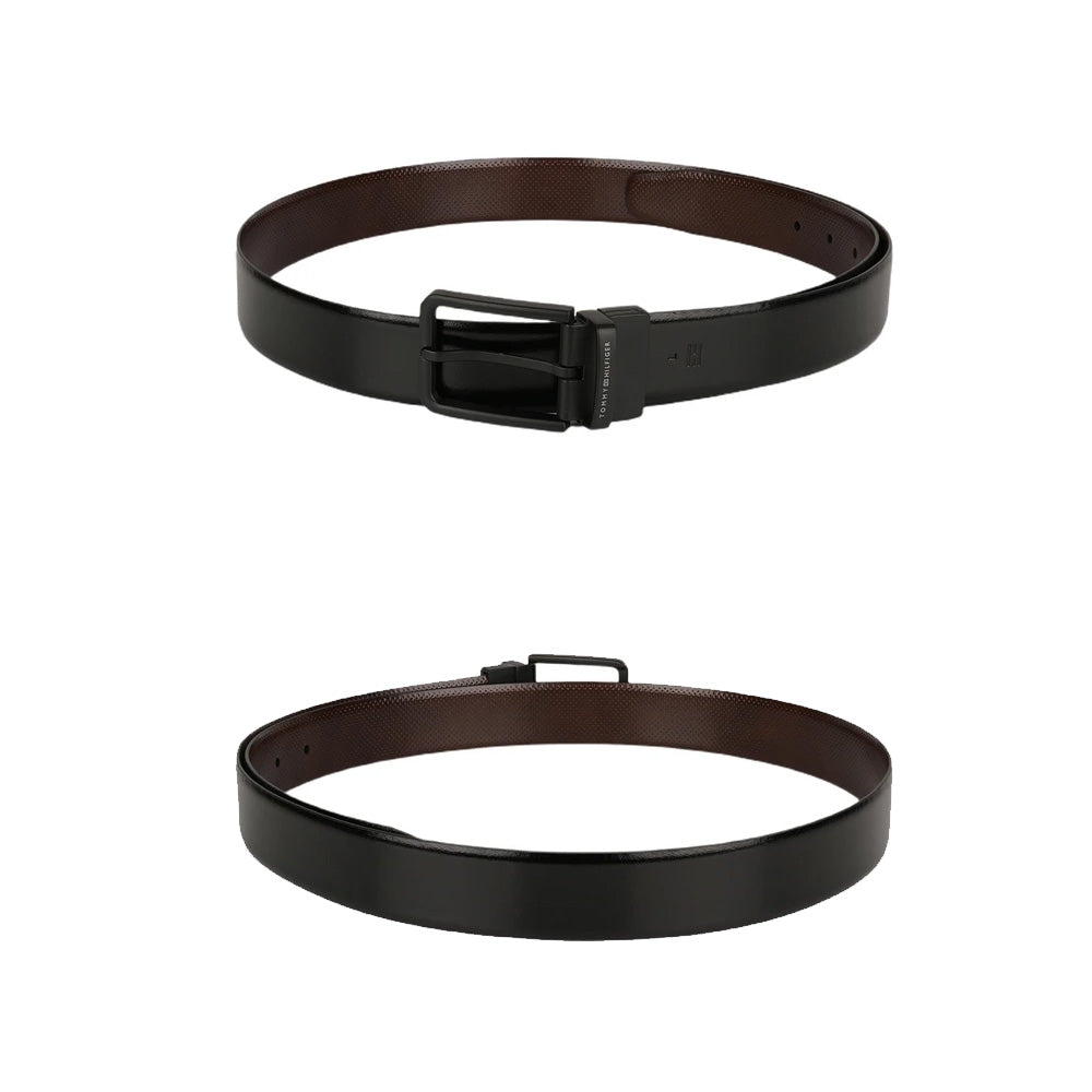Tommy Hilfiger Black Cimarron Belt & Wallet Gift Set