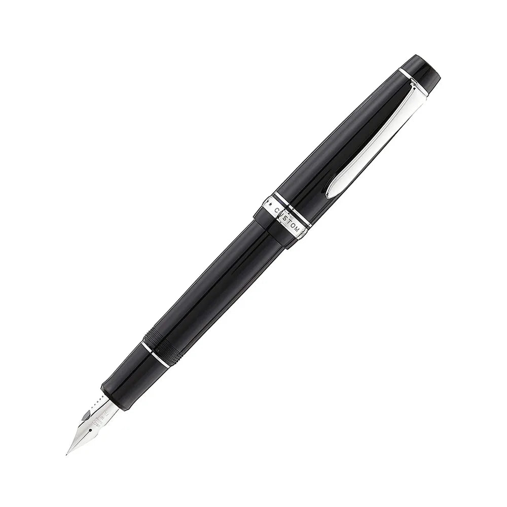 The Pilot Custom 912, with its notched FA (Falcon) nib, serves as the best pen available for our Spencerian customization. But the Custom 912 is more than just a superb tool for copperplate calligraphy – offering the widest array of nib choices available from Pilot, it also serves as a larger companion to the Pilot Falcon Resin and Metal Falcon pens, and with nib choices other than the FA can also be a versatile everyday writer.