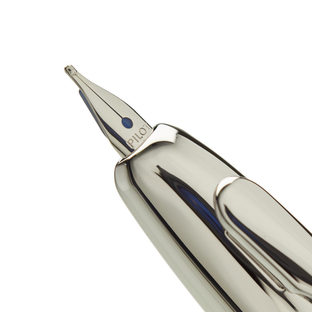 Pilot Capless Kasuri Red with Rhodium Trim Fountain Pen - 18Kt Rhodium Gold Nib