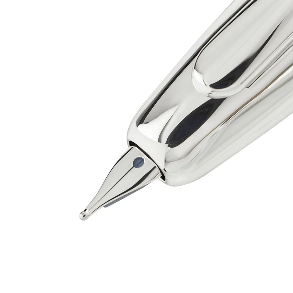 Pilot Capless Decimo Black CT Fountain Pen - 18Kt Gold Medium Nib