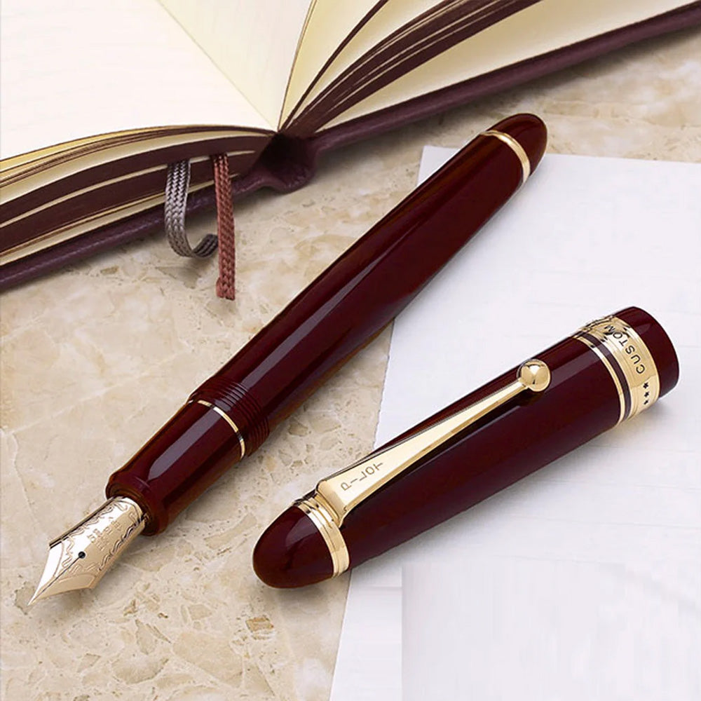 Pilot Custom 743 Red GT Fountain Pen – 14Kt Gold Medium Nib