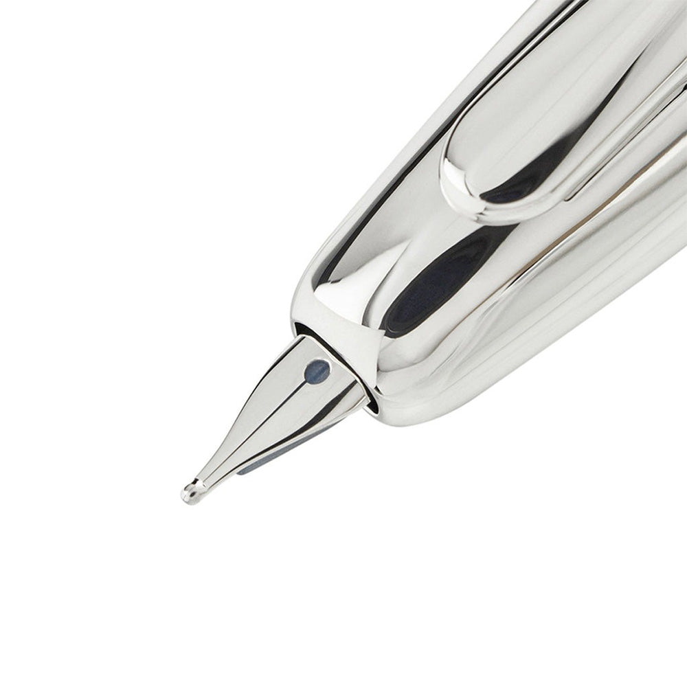 Pilot Capless Fermo Dark Green with Chrome Trim Fountain Pen - 18Kt Gold Rhodium-Plated Medium Nib