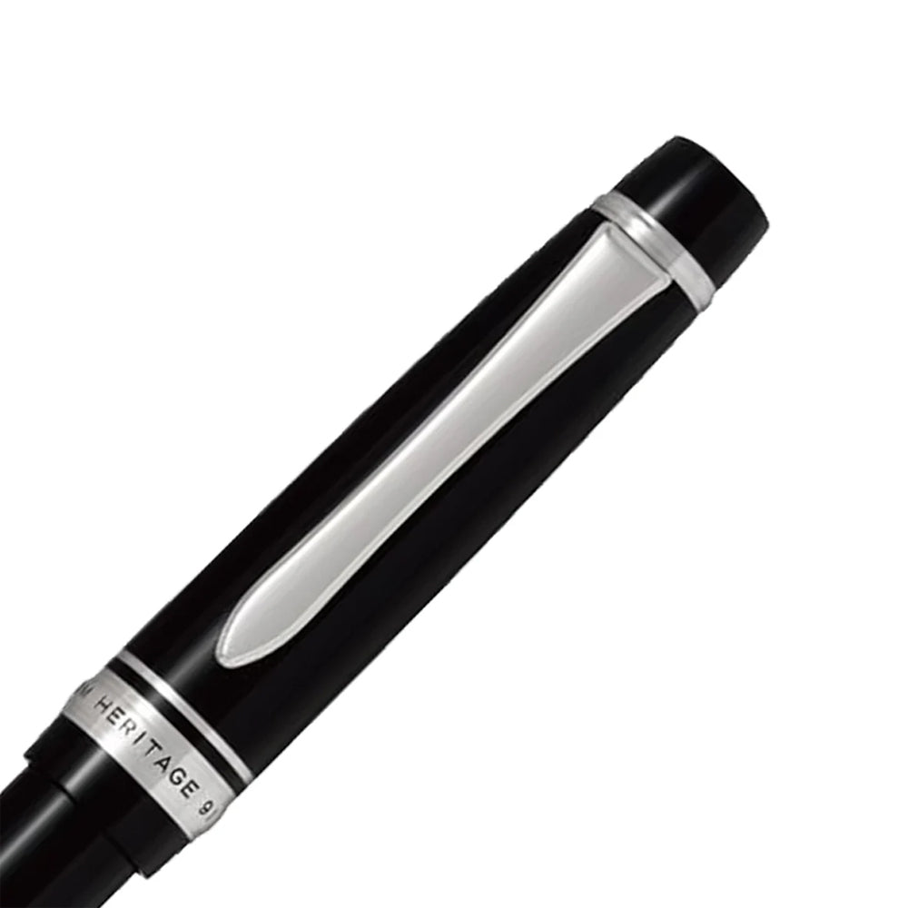 Pilot Custom Heritage 91 Black Resin with Chrome Trim Ballpoint Pen