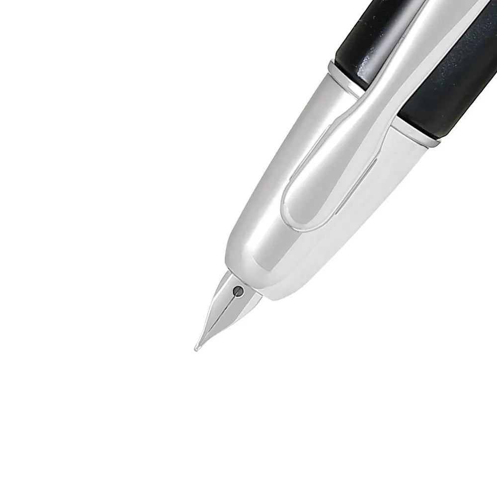 The Pilot Capless Marble Black Fountain Pen stunning and vibrant marble-colored black resin body extends sophistication to your writing style. Every single pen is one-of-a-kind because no two marbling patterns are the same. Designed to delight the fountain pen collector, the pen’s exceptional body is enhanced with lustrous rhodium accents. The Capless fountain pen by Pilot is the world’s first and favorite retractable fountain pen. The Vanishing Point was revolutionary when it was engineered in 1963 and con