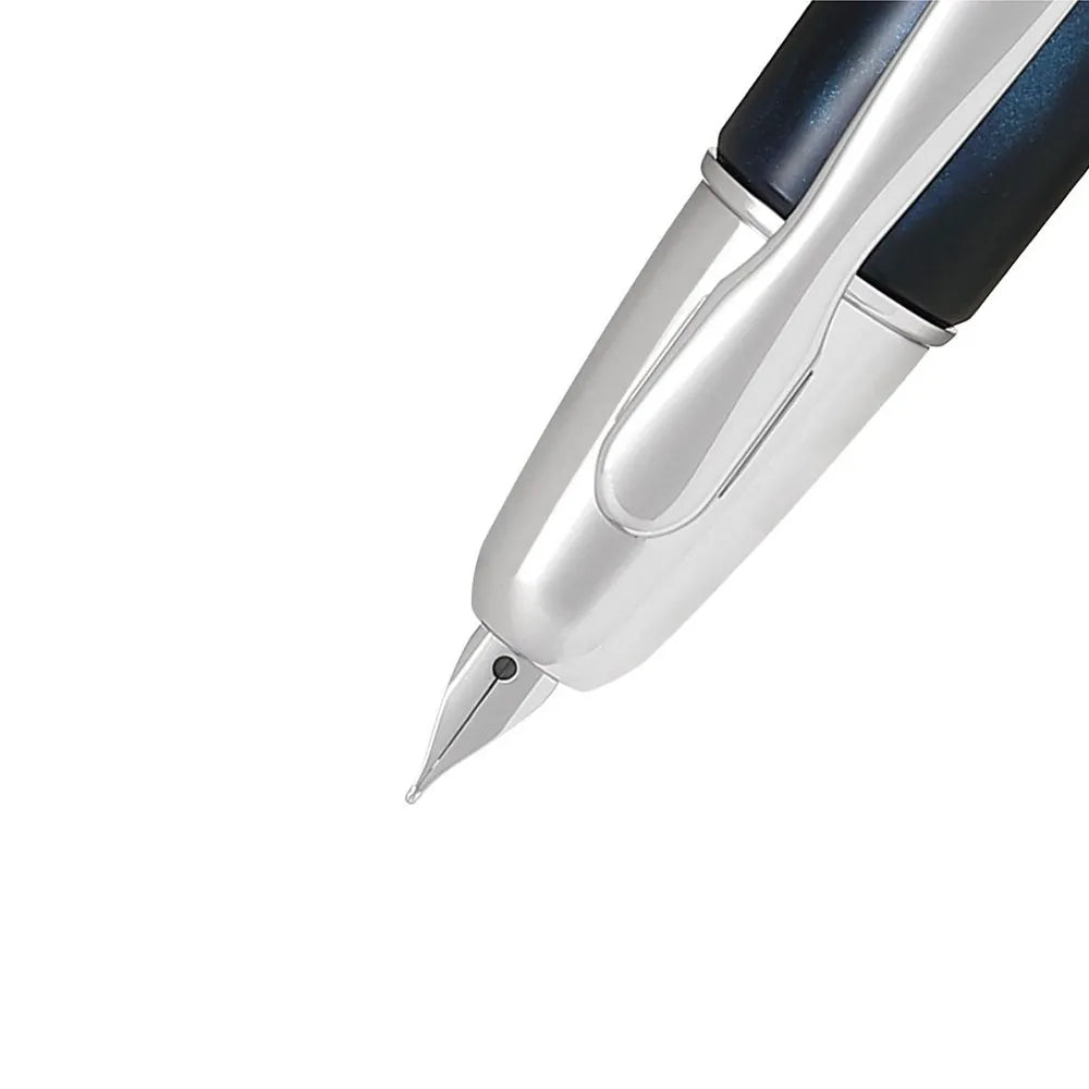 Pilot Capless SE Marble Blue with Rhodium Trim Fountain Pen - 18Kt Gold-Rhodium Plated Medium Nib