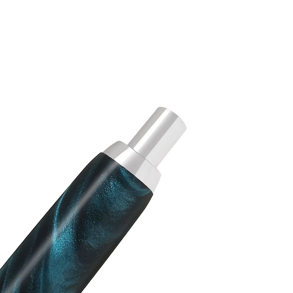 Pilot Capless SE Marble Green with Rhodium Trim Fountain Pen - 18Kt Gold-Rhodium Plated Medium Nib