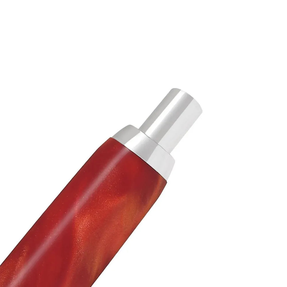 The Pilot Capless Marble Orange Fountain Pen stunning and vibrant marble-colored Orange resin body extends sophistication to your writing style. Every single pen is one-of-a-kind because no two marbling patterns are the same. Designed to delight the fountain pen collector, the pen’s exceptional body is enhanced with lustrous rhodium accents. The Capless fountain pen by Pilot is the world’s first and favorite retractable fountain pen. The Vanishing Point was revolutionary when it was engineered in 1963 and c
