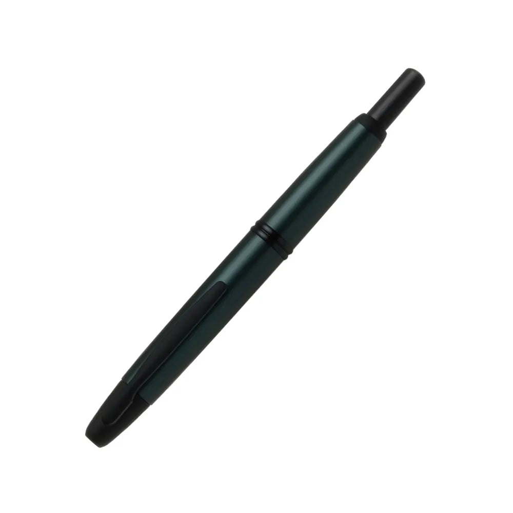 Pilot Capless Matte Green with Black PVD Trim Fountain Pen – Stainless Steel Nib