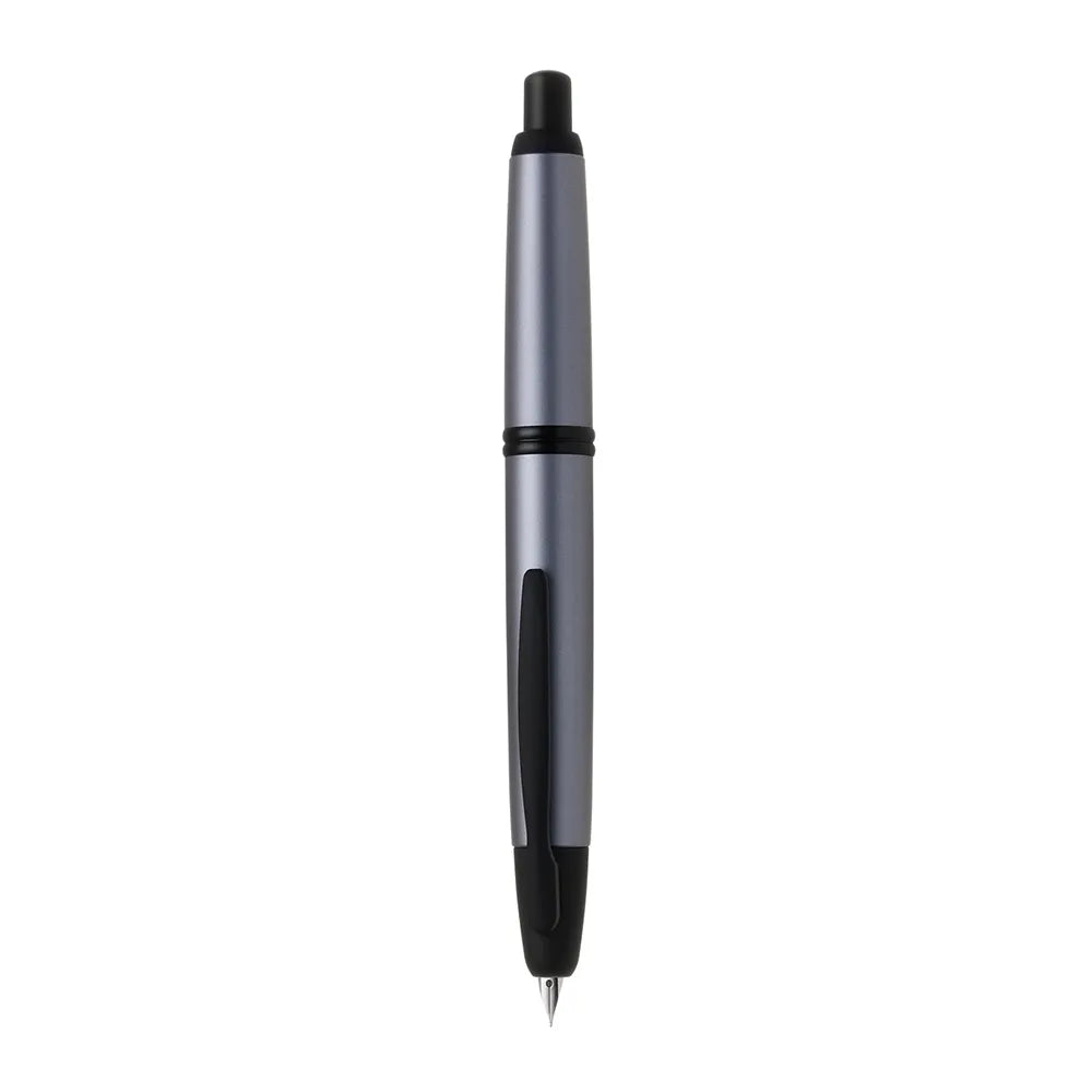 Pilot Capless Matte Silver with Black PVD Trim Fountain Pen – Stainless Steel Nib
