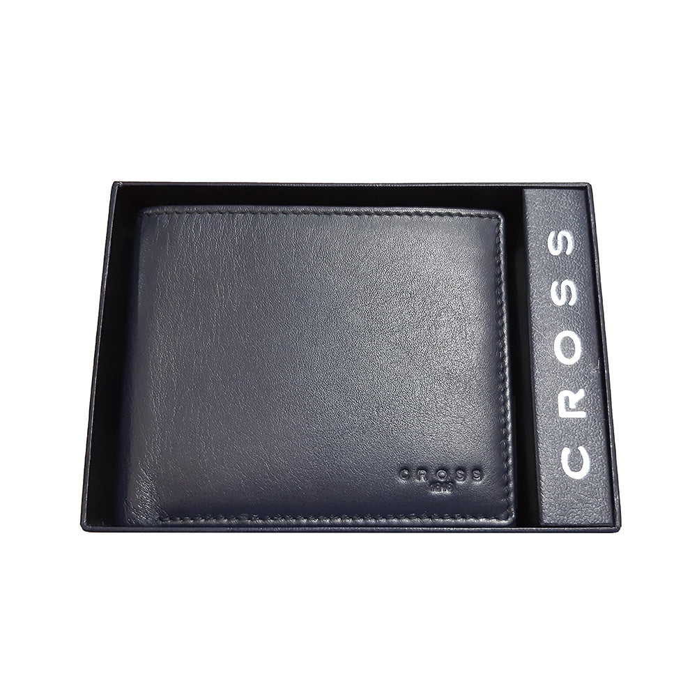 Cross Classic Mens Slim Wallet - Navy Blue