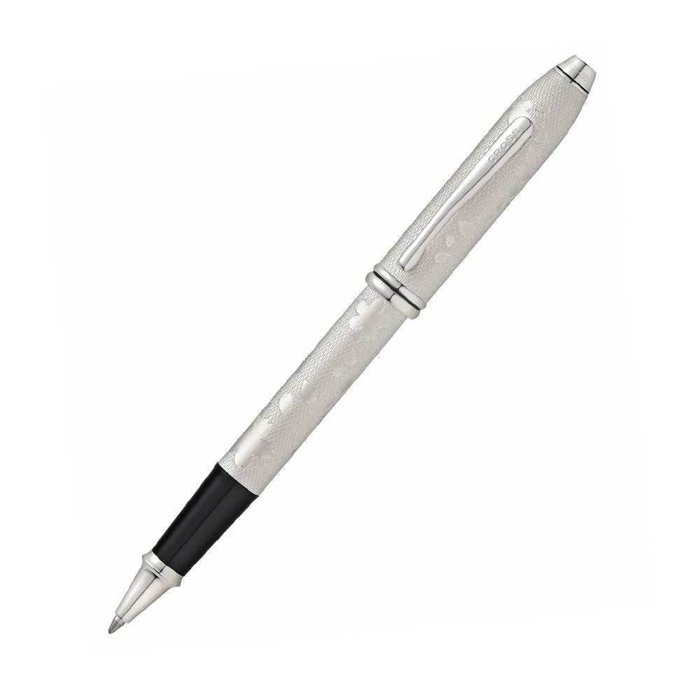Cross Townsend Limited Edition Cherry Blossom Brushed Platinum Rollerb